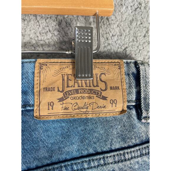 Akademiks‎ Jeanious Paint Splatter Denim Shorts Distressed Mens Streetwear 38 - Picture 7 of 11